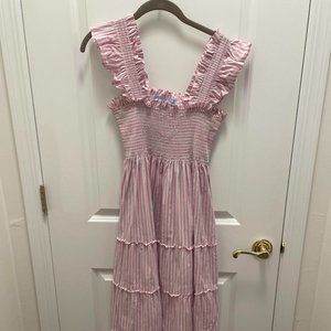 Hill House Home - Pink & White Stripe Nap Dress, Size Small